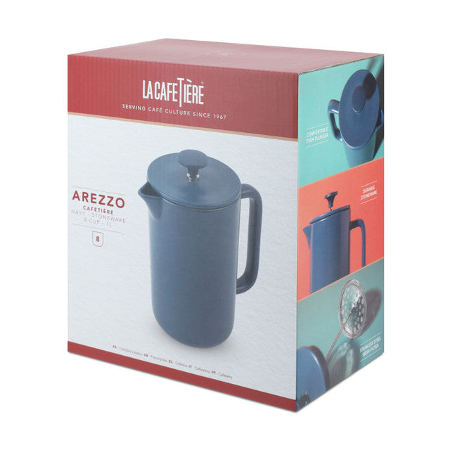 La Cafetière Arezzo 8 Cup Cafetiere 1L - Navy