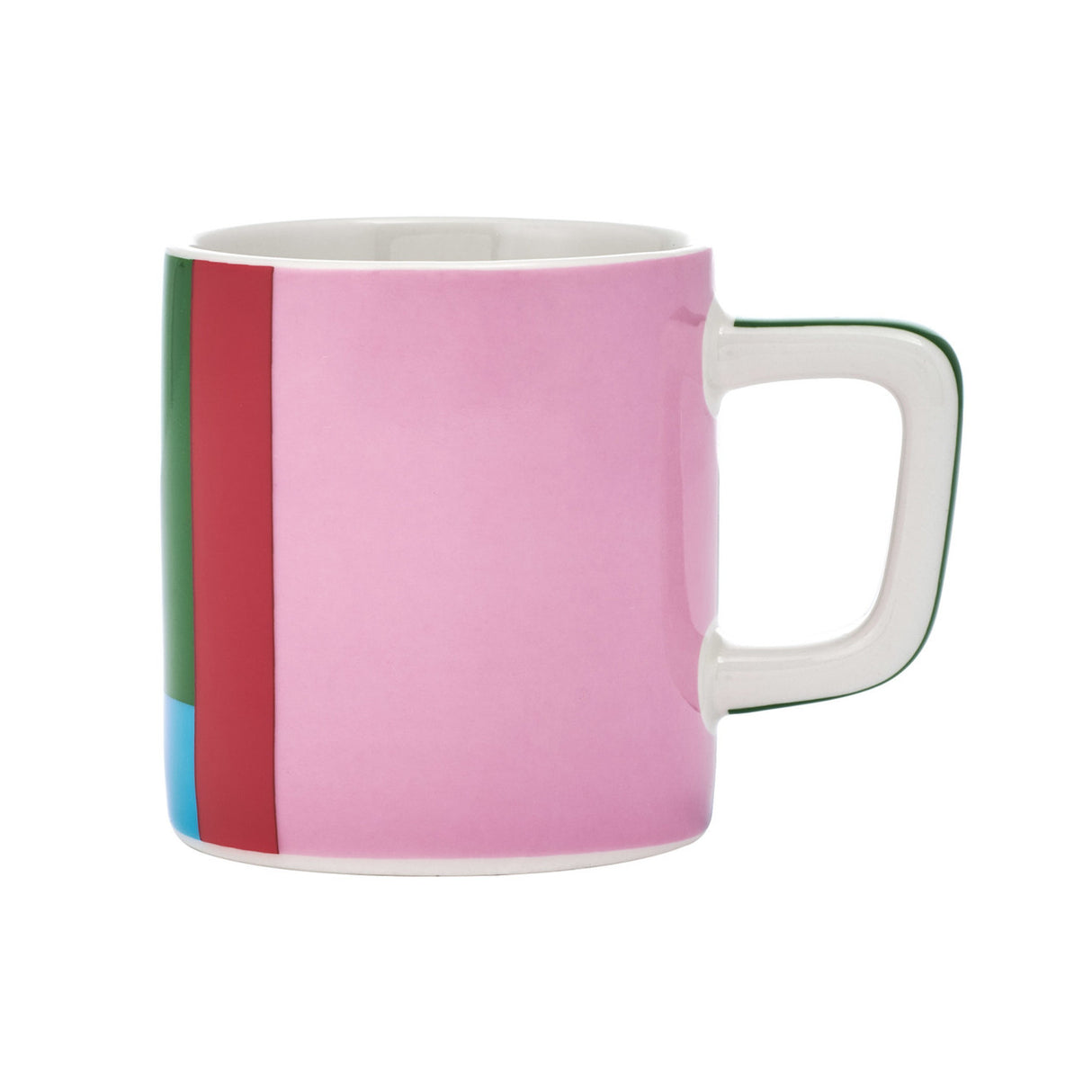 La Cafetière Ceramic Espresso Cup 120ml - Pink and Red Utopian Lines