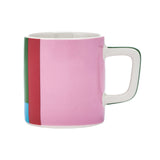 La Cafetière Ceramic Espresso Cup 120ml - Pink and Red Utopian Lines