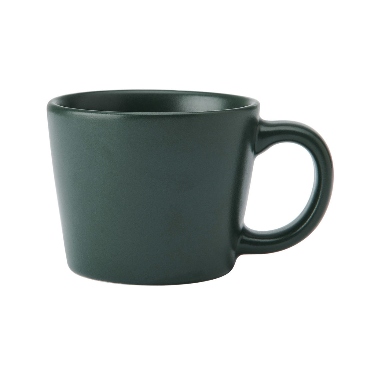 Dark green mug on a white background