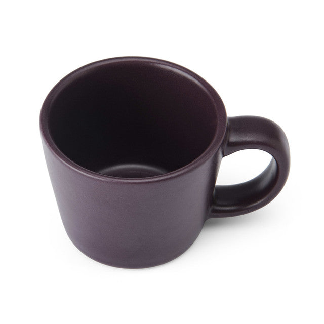 Purple mug on a white background