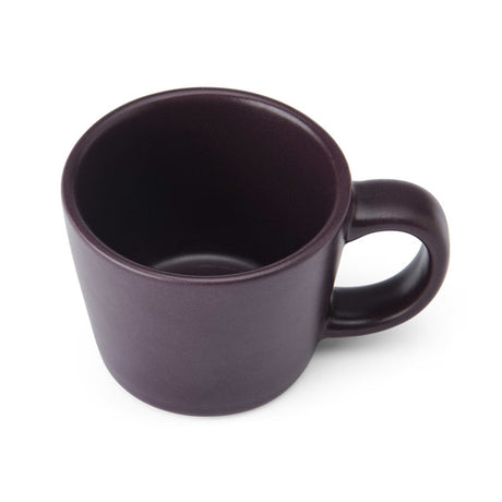Purple mug on a white background