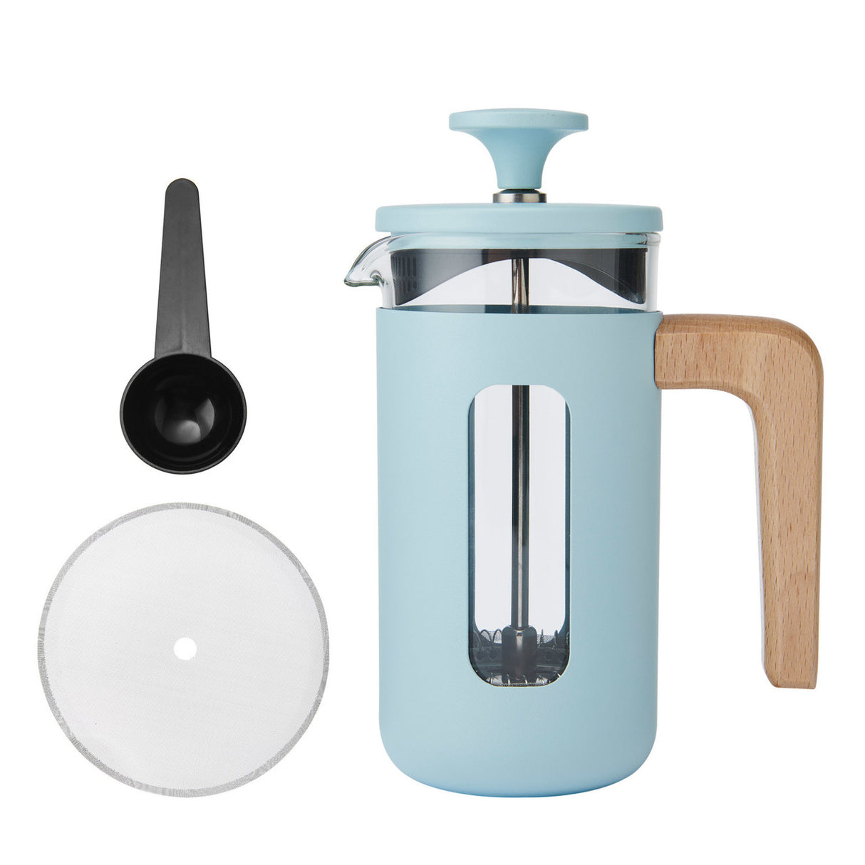 La Cafetière Pisa 3 Cup Cafetiere - Sky Blue