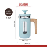 La Cafetière Pisa 3 Cup Cafetiere - Sky Blue