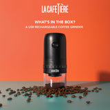 La Cafetière Portable Electric Ceramic Burr Coffee Grinder