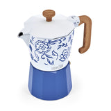 La Cafetière Venice 6 Cup Aluminium Stovetop Coffee Maker - Blu Fiorato