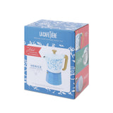 La Cafetière Venice 6 Cup Aluminium Stovetop Coffee Maker - Blu Fiorato