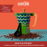 La Cafetière Venice 6 Cup Aluminium Stovetop Coffee Maker - Cyan Tides