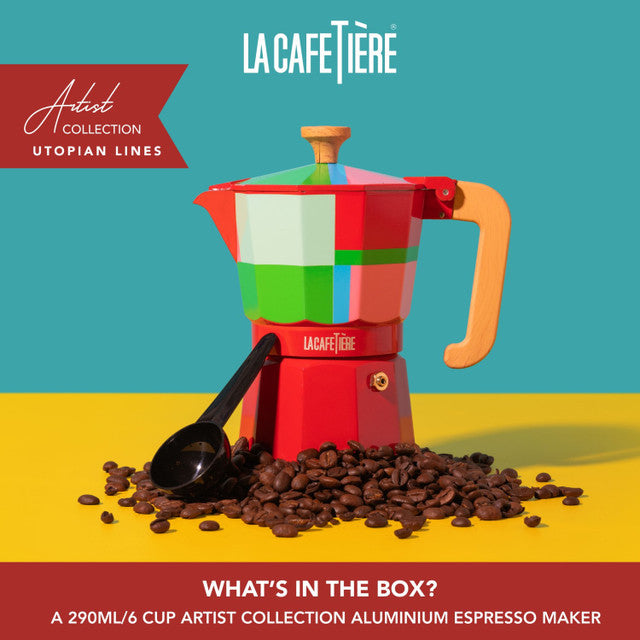La Cafetière Venice 6 Cup Aluminium Stovetop Coffee Maker - Utopian Lines