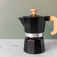 La Cafetière Venice Aluminium Stovetop Coffee Maker (6 Cup) - Black