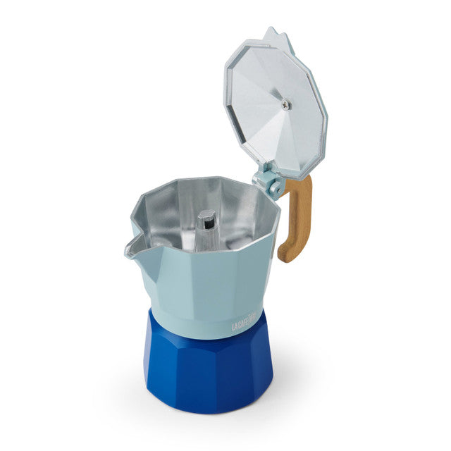 La Cafetière Venice Aluminium Stovetop Espresso Maker 3 Cup - Sky Blue