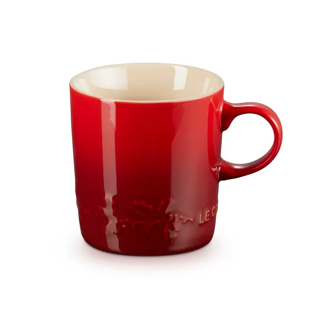 Le Creuset Stoneware Holly 350ml Mug - Cerise