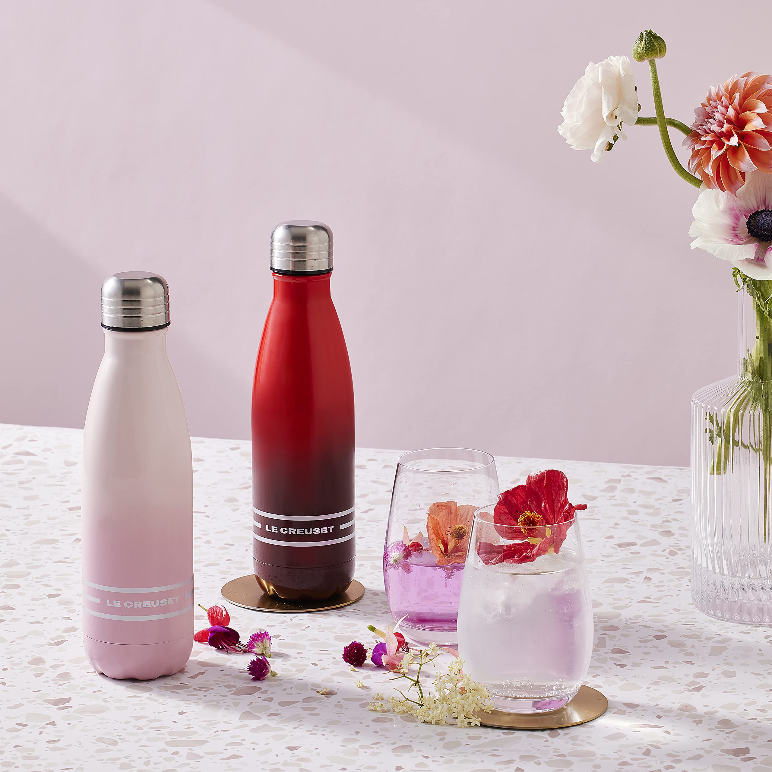 Le Creuset Hydration Water Bottle 500ml - Shell Pink