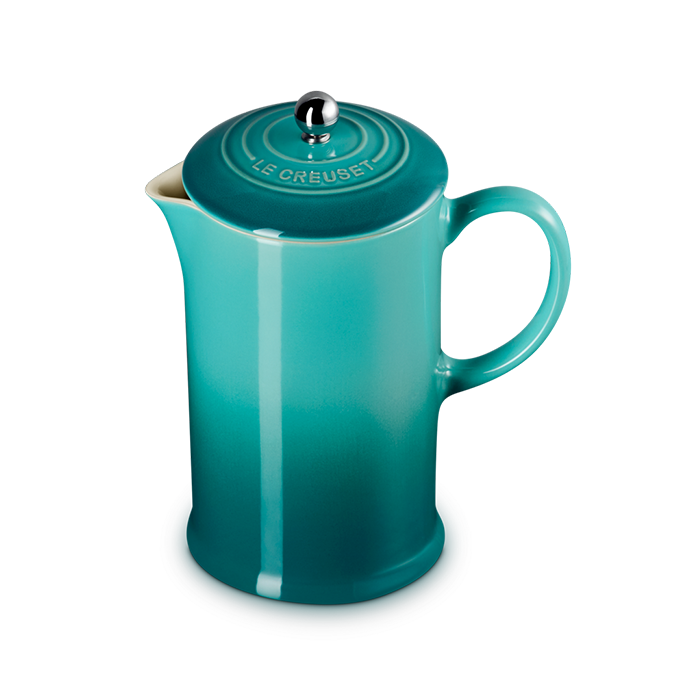 Le Creuset Stoneware Cafetière with Metal Press 1L - Bleu Riviera