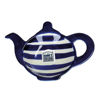 London Pottery Tea Bag Tidy - Blue Bands