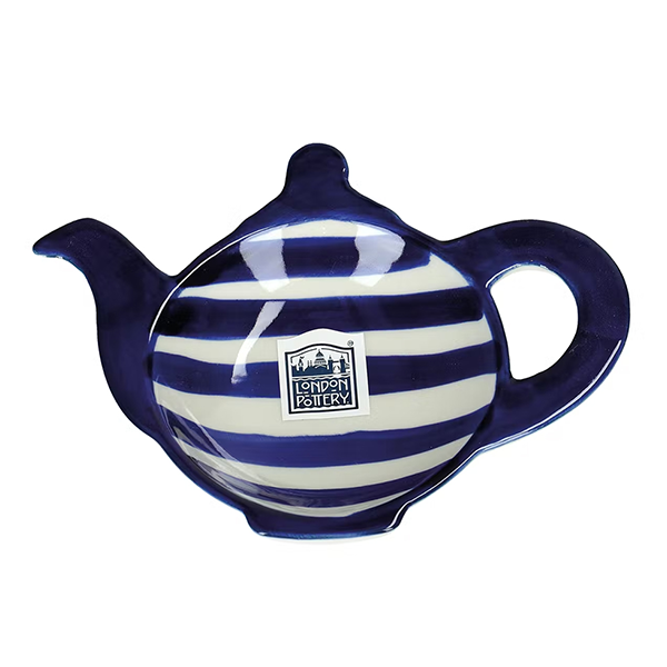 London Pottery Tea Bag Tidy - Blue Bands