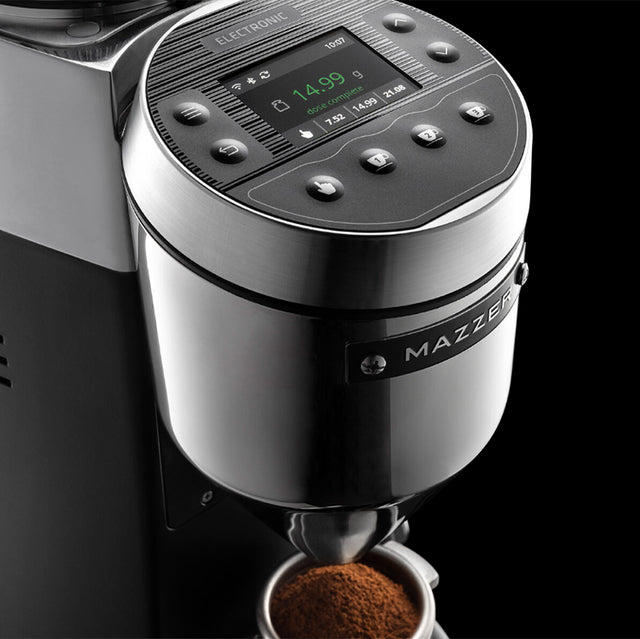 Mazzer Kony g touchscreen display with programmable dosing controls