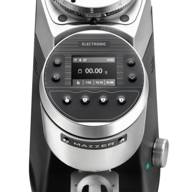 Mazzer Kony g touchscreen display with programmable dosing controls