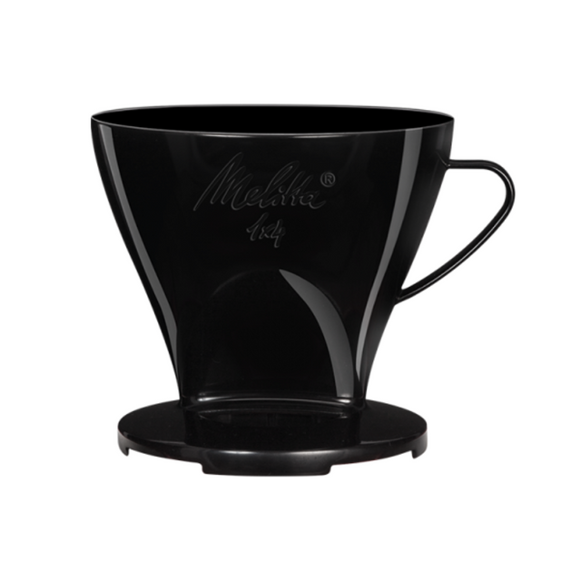 Melitta Filtercone 1x4 (4 Cup) Coffee Dripper with Two Outlets - Black