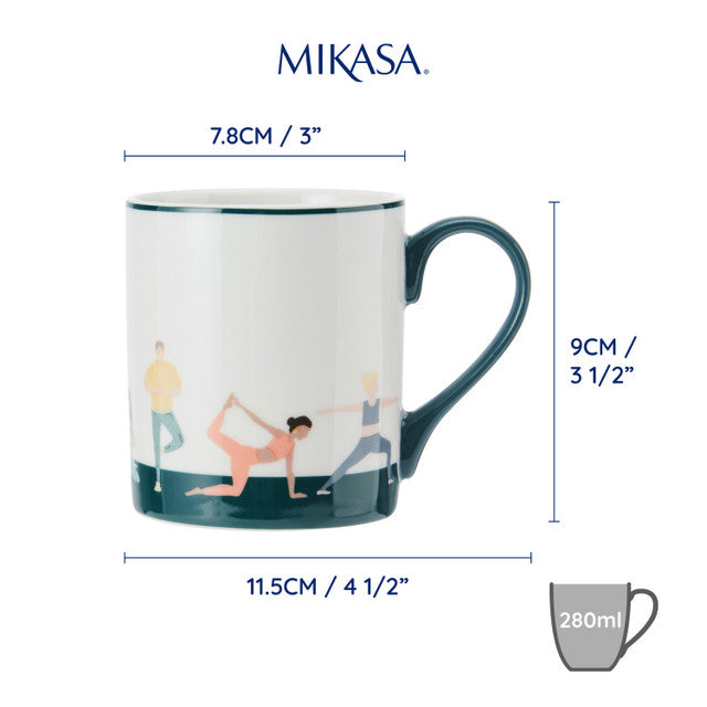 Mikasa Straight-Sided Porcelain Mug, 280ml - Yoga, Redber Coffee