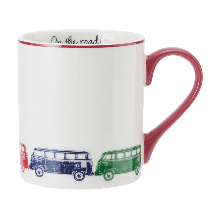 Mikasa Straight-Sided Porcelain Mug, 280ml - Camper Van, Redber Coffee