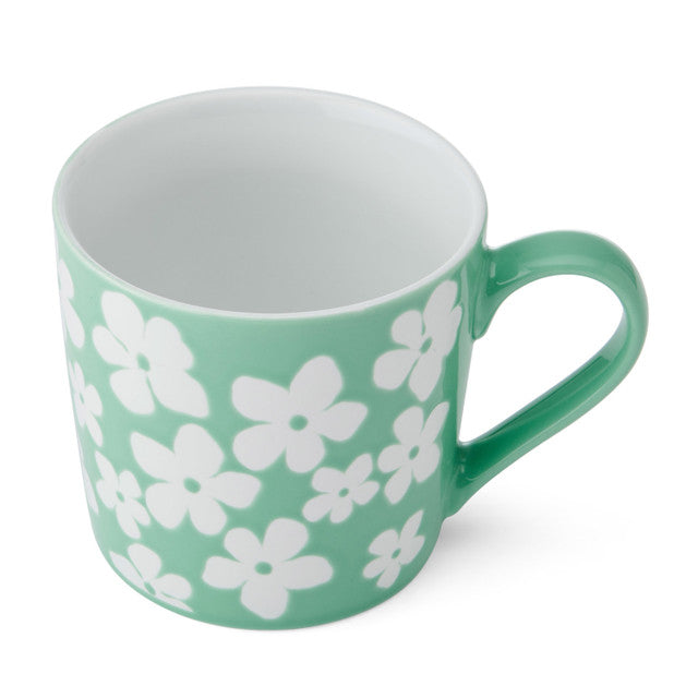 Mikasa Wax Resist Green Flower Mug, 360ml