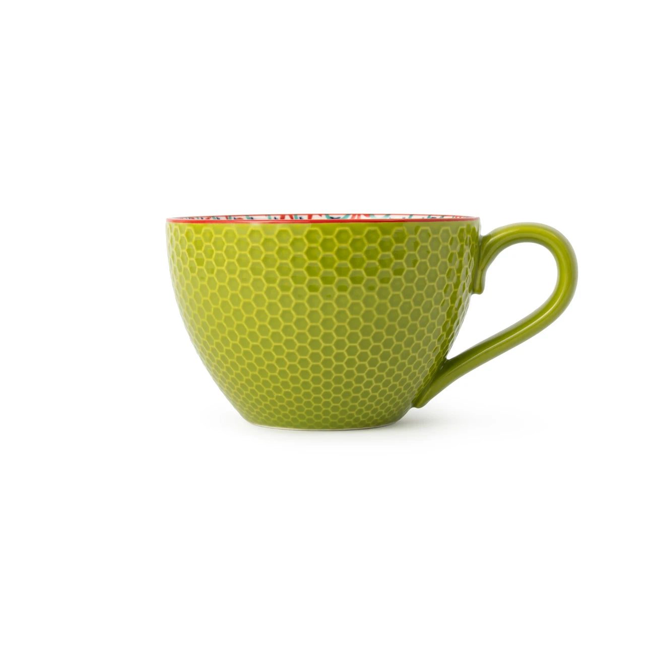Mikasa Stoneware Mug, 330ml - Green and Blue Geometric