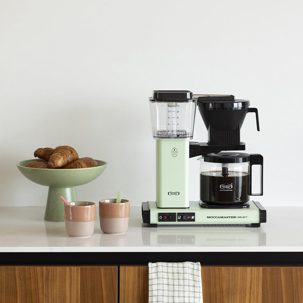 Moccamaster KBG Select Filter Coffee Machine Pastel Green Drip