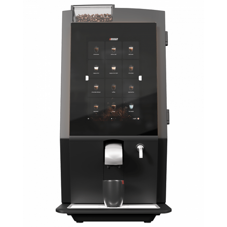 Bravilor Esprecious 12 Bean-to-Cup Coffee Machine – sleek design with Bravilor Esprecious 22 Bean-to-Cup Coffee Machine – modern design with user-friendly touchscreen, dual canisters for coffee beans and instant ingredients, automatic rinsing program, and capacity for up to 220 cups per day. Perfect for large-scale environments.