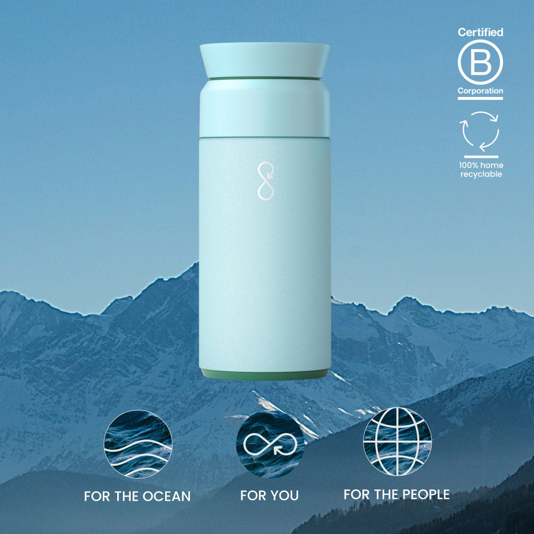 Ocean Bottle Brew Flask 350ml - Sky Blue