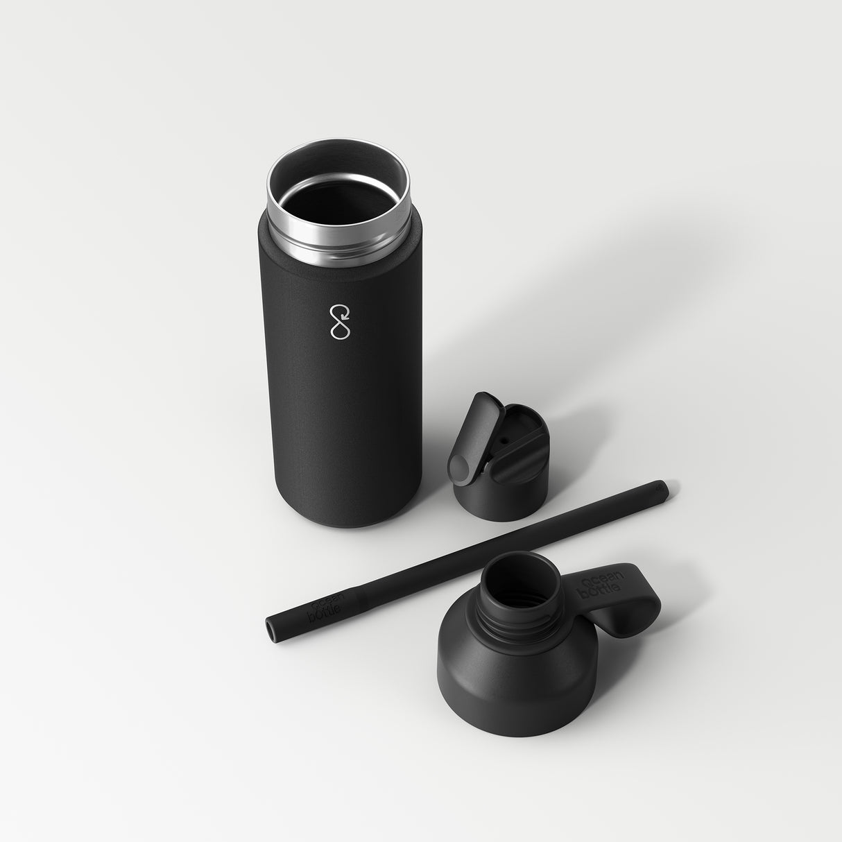 Ocean Bottle - Go Sports Bottle 500ml - Obsidian Black, Redber Coffee Roastery