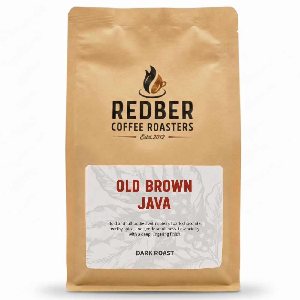 Java Packet Roasted Old Brown Java Coffee Beans | Dark Roast Indonesian Coffee – Redber Coffee