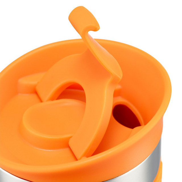 Bodum Travel Mug, Stainless Steel, 0.35 l, 12 oz - Orange I Redber