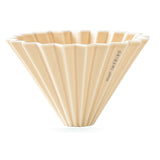 Origami Ceramic Medium Coffee Dripper - Matte Beige