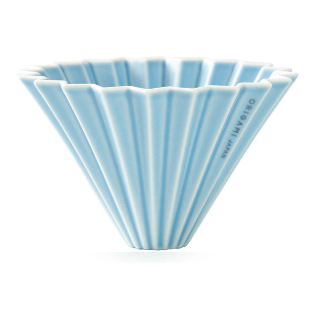 Origami Ceramic Medium Coffee Dripper - Matte Blue