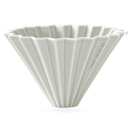 Origami Ceramic Medium Coffee Dripper - Matte Grey
