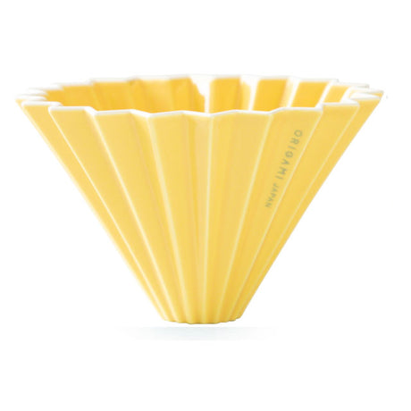 Origami ceramic dripper yellow