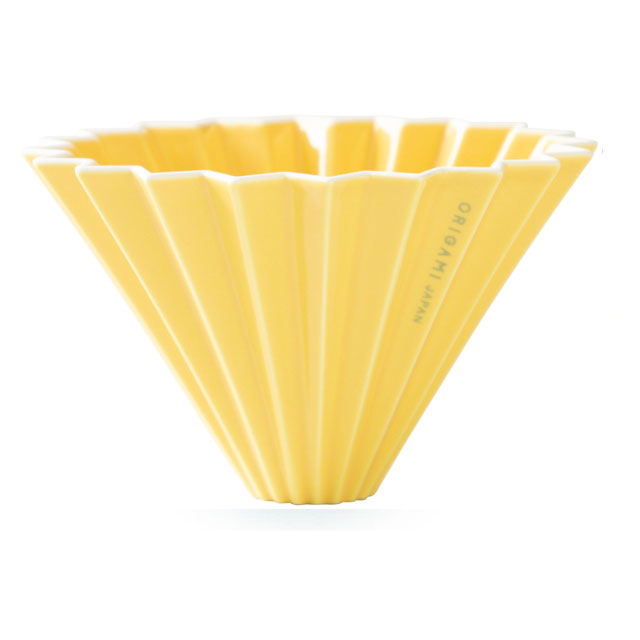 Origami ceramic dripper yellow