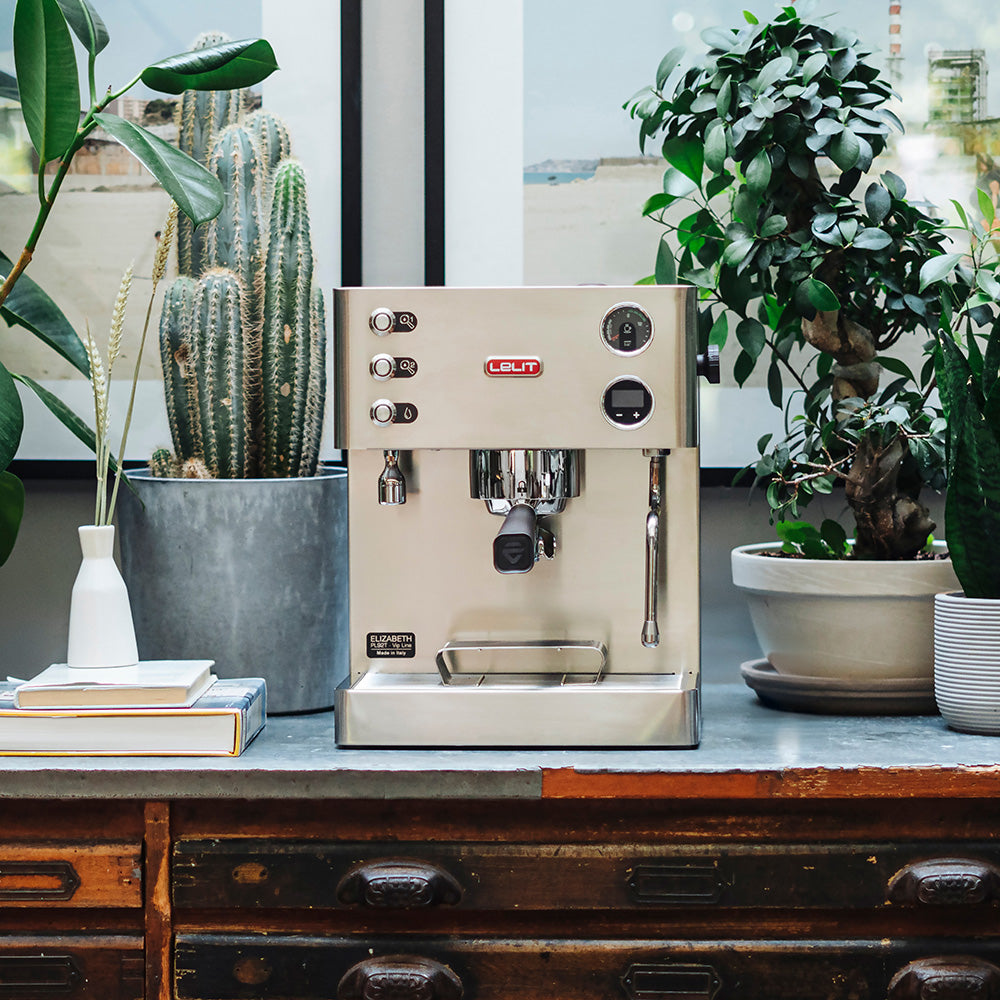 Lelit Elizabeth Dual Boiler Espresso Coffee Machine - Brushed Stainless Steel