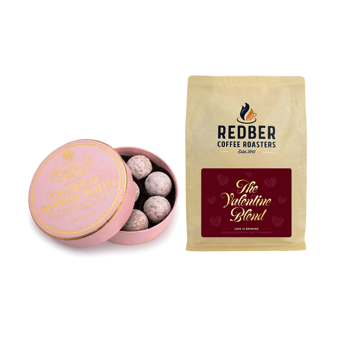 Valentine's Coffee & Champagne Chocolate Bundle