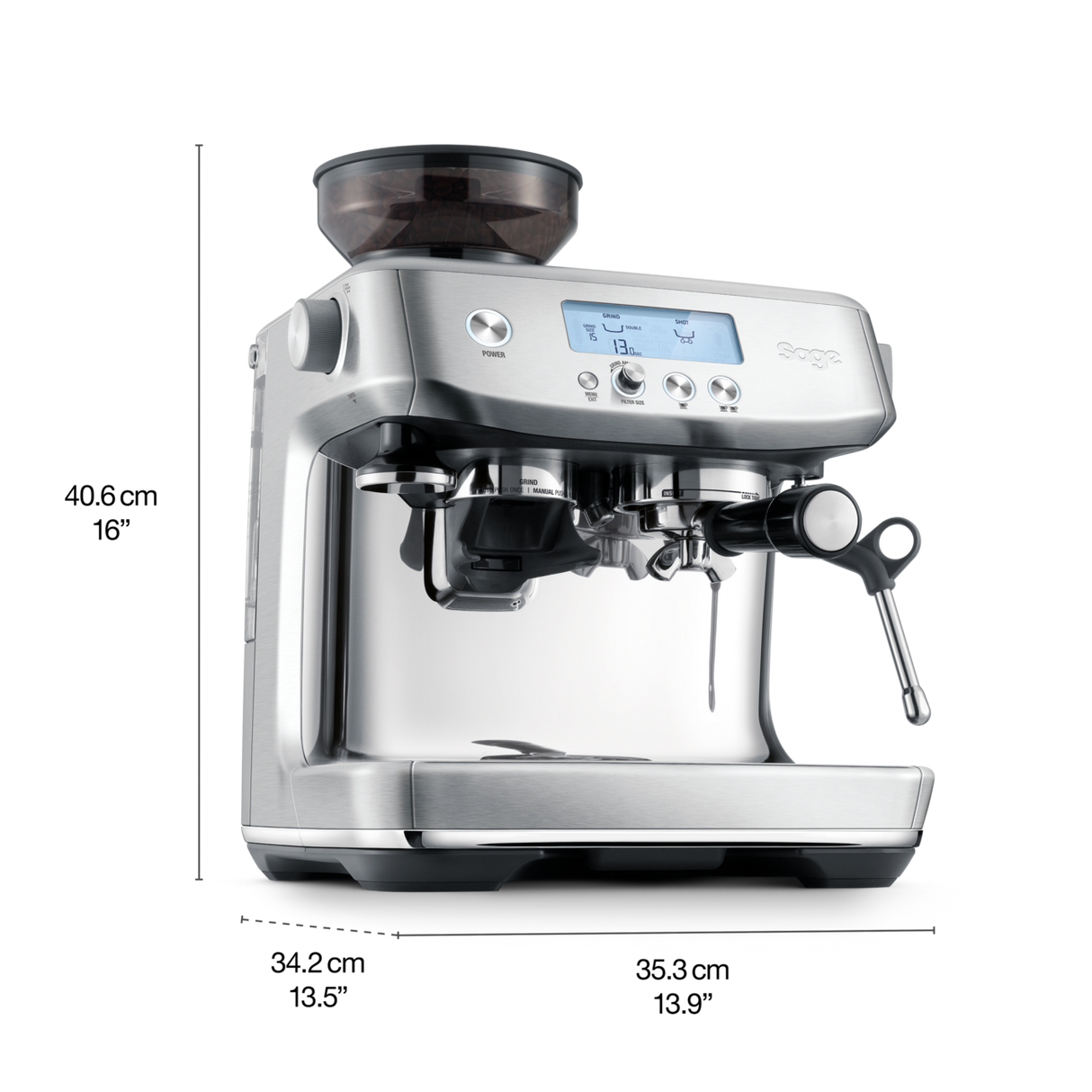 Sage Barista Pro™ Bean to Cup Coffee Machine - Stainless Steel