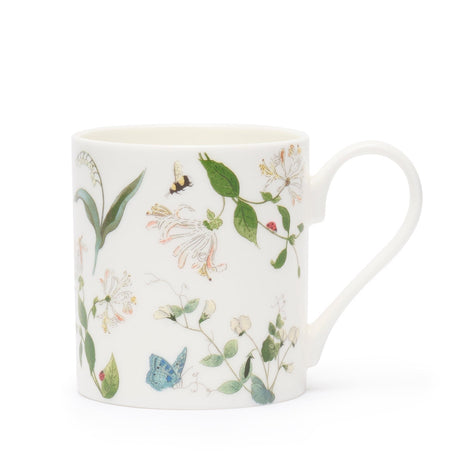 Sophie Allport Wild Floral standard 275ml fine bone china mug with flowers and insects