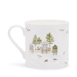 Sophie Allport Sea Birds large fine bone china mug with coastal birds, trees and beach huts