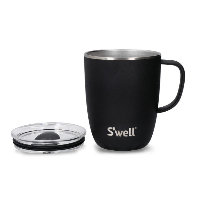 S'well Stainless Steel Travel Mug with Handle 350ml - Onyx