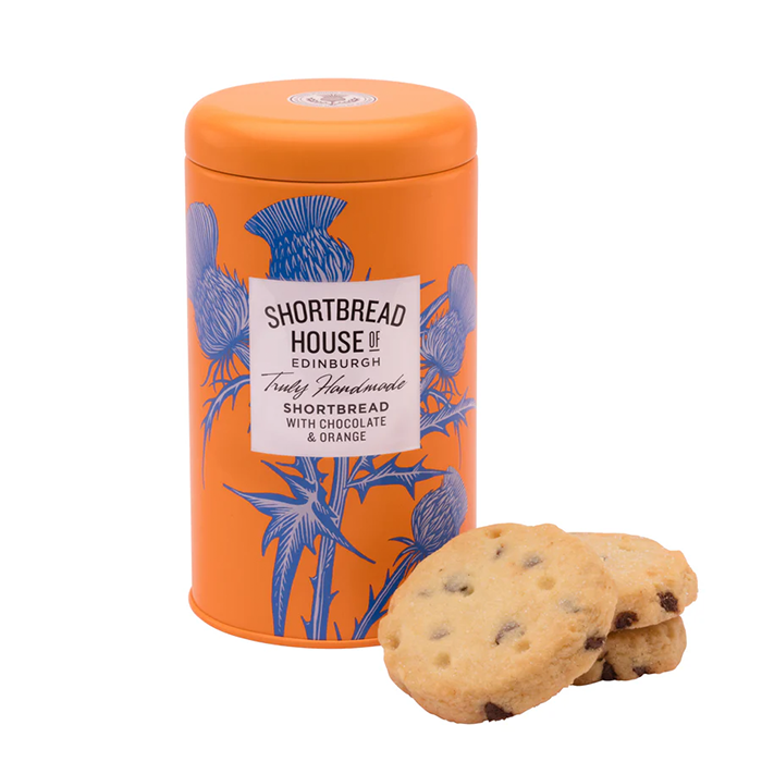 Shortbread House of Edinburgh - Handmade Shortbread Biscuits with Dark Chocolate & Orange 140g