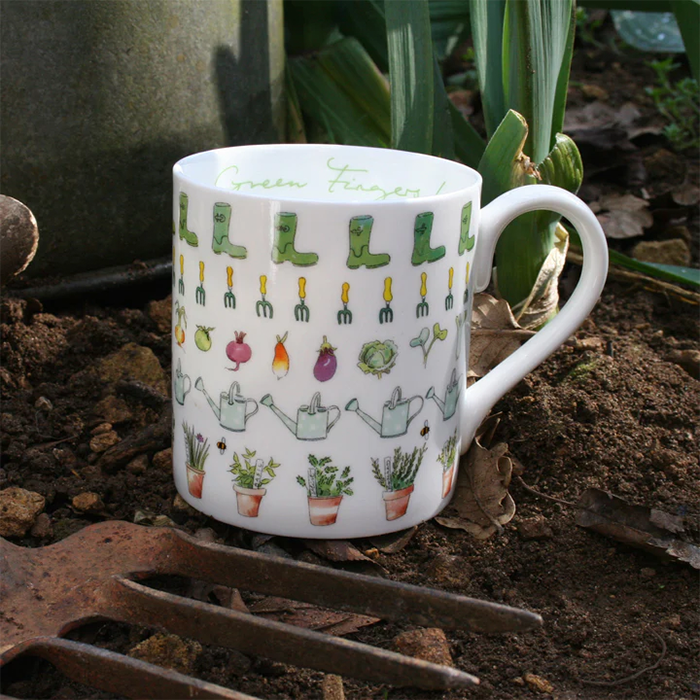 Sophie Allport Green Fingers Mug Large - 425ml (Gift Boxed) Garden