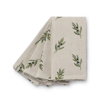 Sophie Allport Olive Linen Napkins (Set of 4)