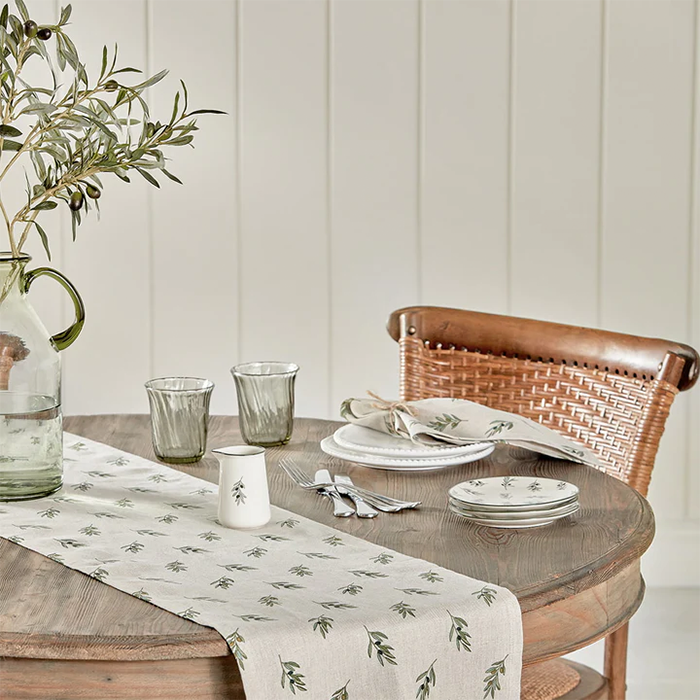 Sophie Allport Olive Linen Table Runner