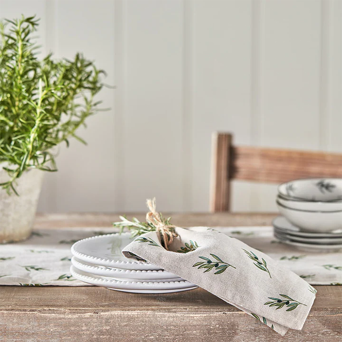 Sophie Allport Olive Linen Table Runner