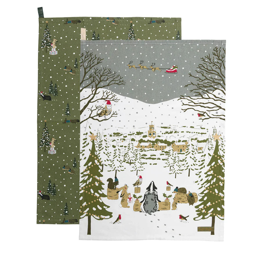 Sophie Allport Festive Forest Tea Towel (Set of 2)